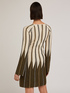 Vestito a righe in maglia lurex effetto pliss&eacute; image number 1