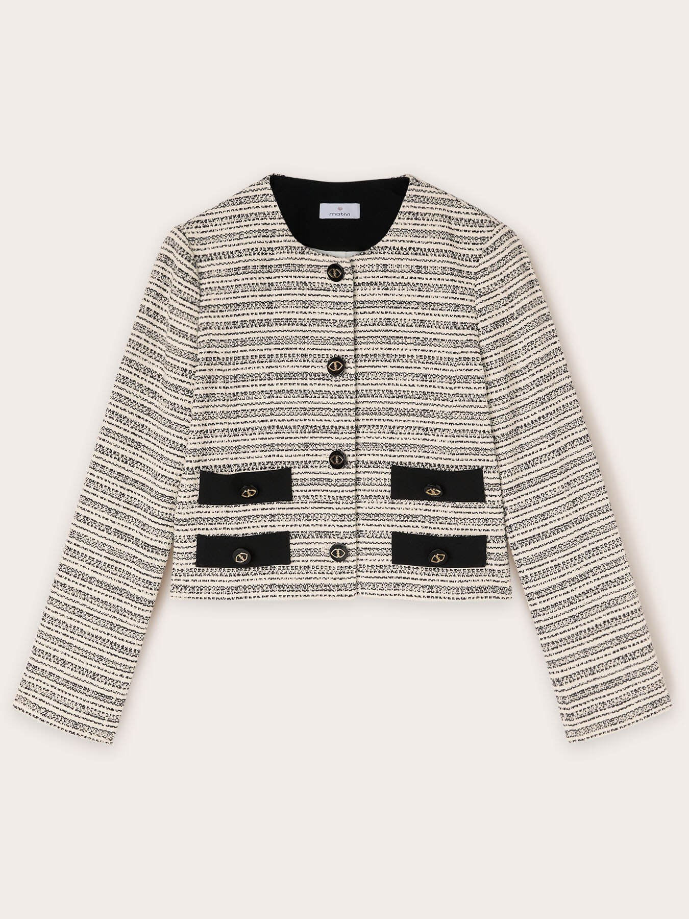 Giacca in tweed con tasche image number 4