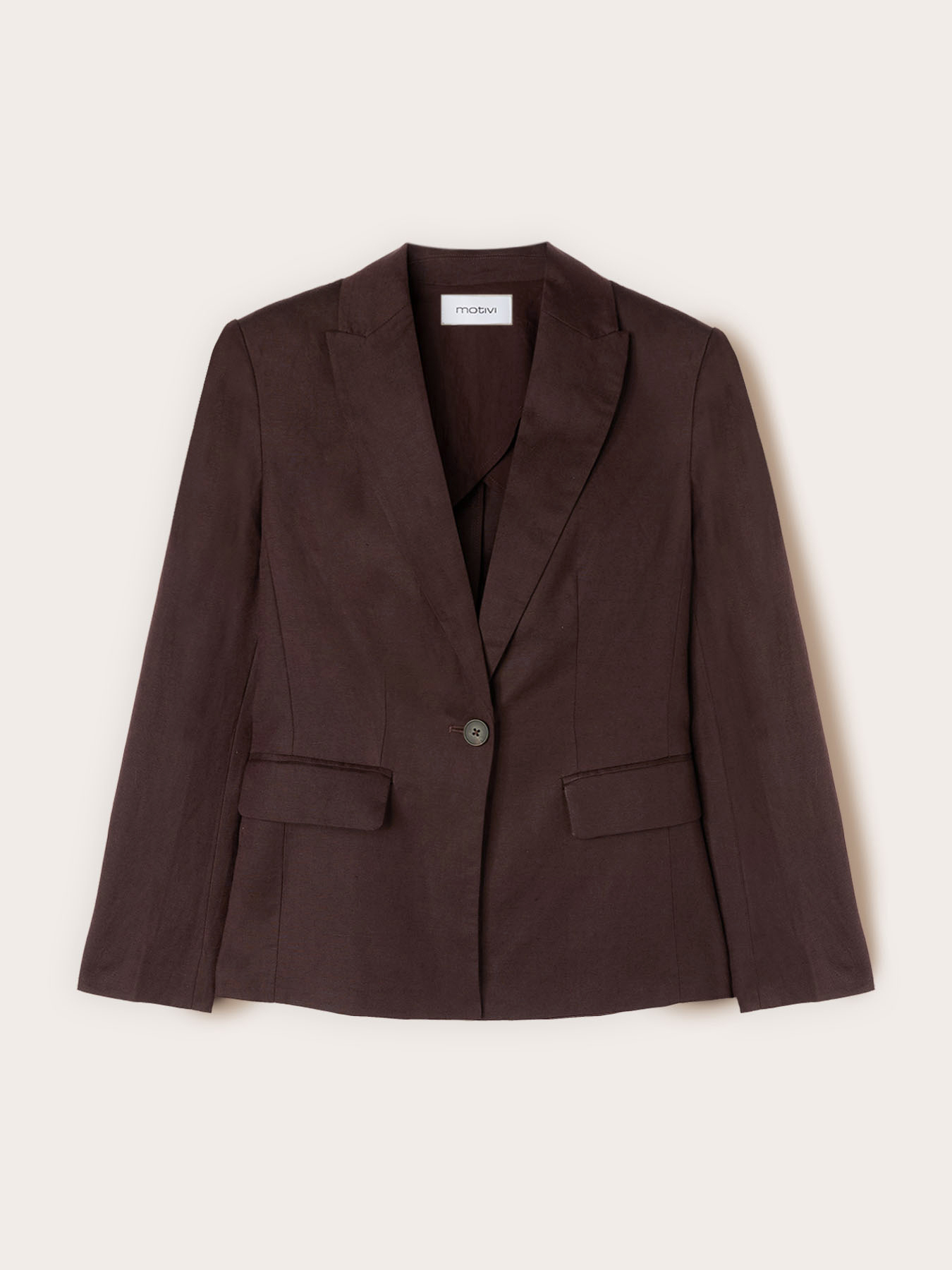 Blazer de mezcla de lino y lyocell image number 4