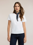 T-shirt with paisley scarf at the neck image number 0