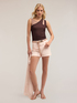 Top in jersey con canotta in tulle image number 0