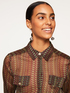 Geometric pattern crepon shirt image number 2