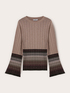 Ribbed sweater with bell sleeves image number 4