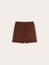 Linen blend shorts with turn-up image number 3