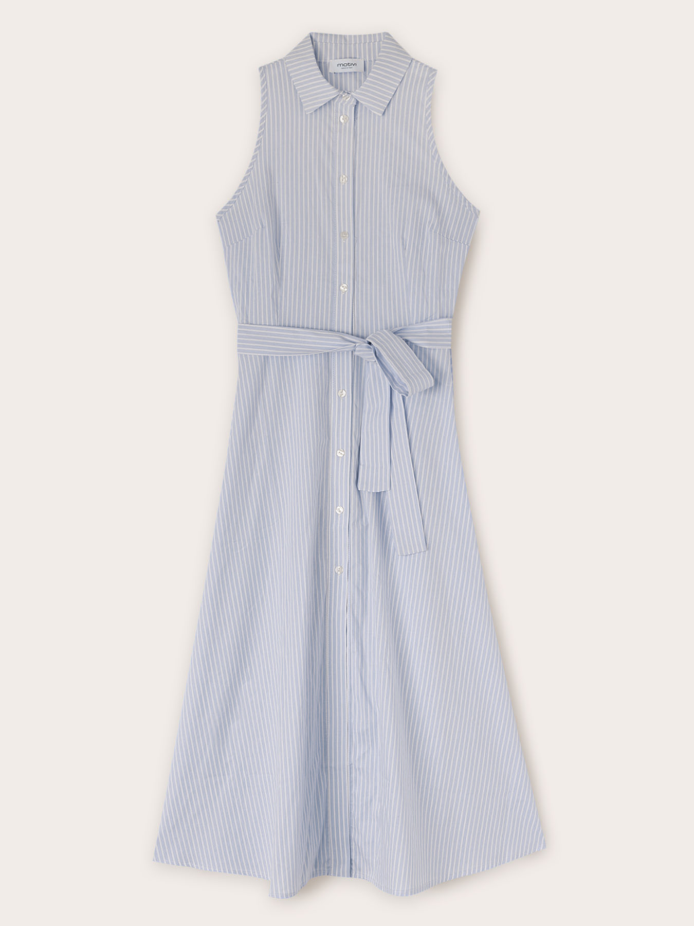 Vestito chemisier in cotone a righe