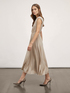 Midi lurex dress with pleated skirt image number 3