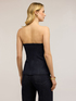 Denim bustier top with buttons image number 1