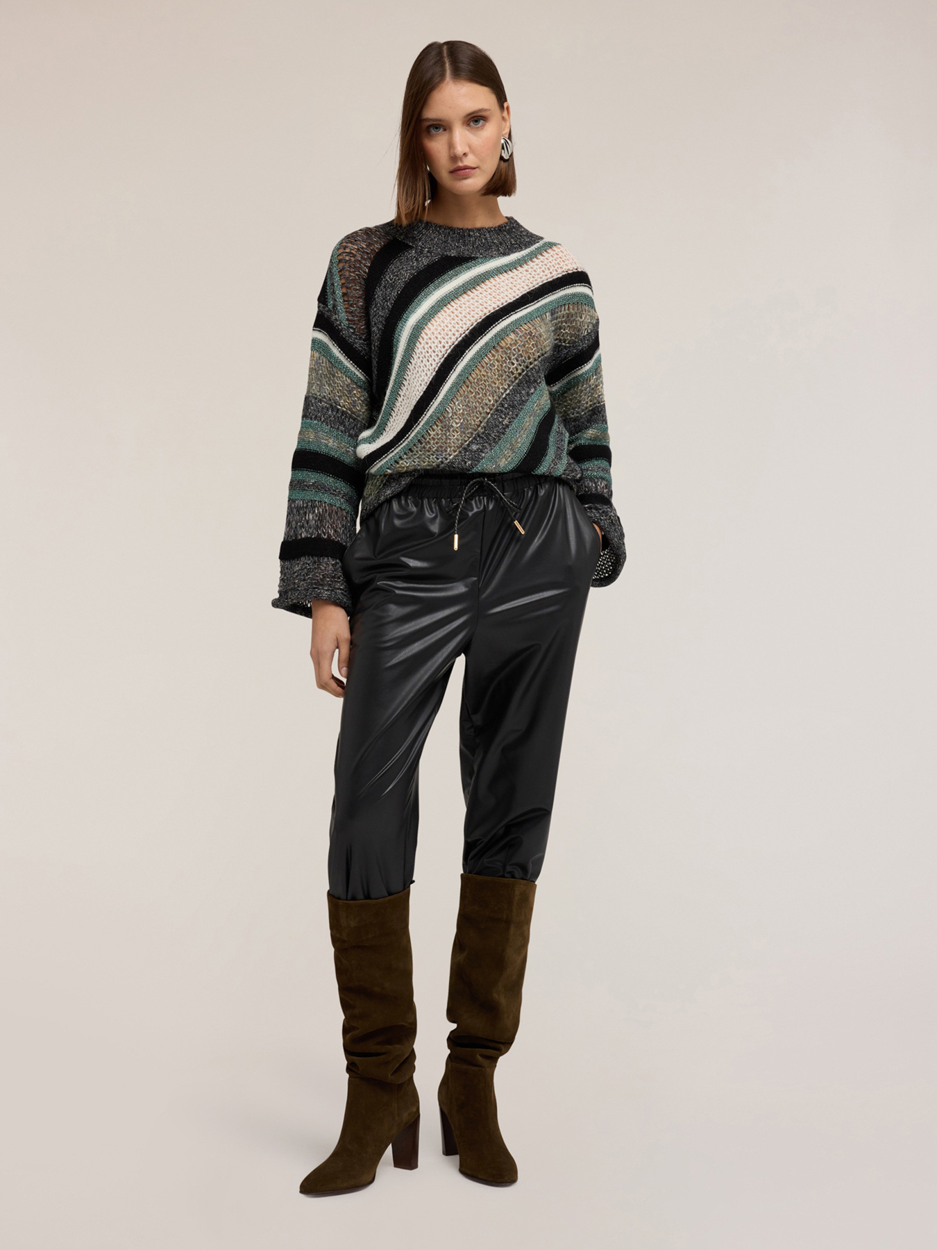 Mohair sweater with ajour&eacute; work image number 0