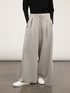 Neoprene effect palazzo trousers image number 0