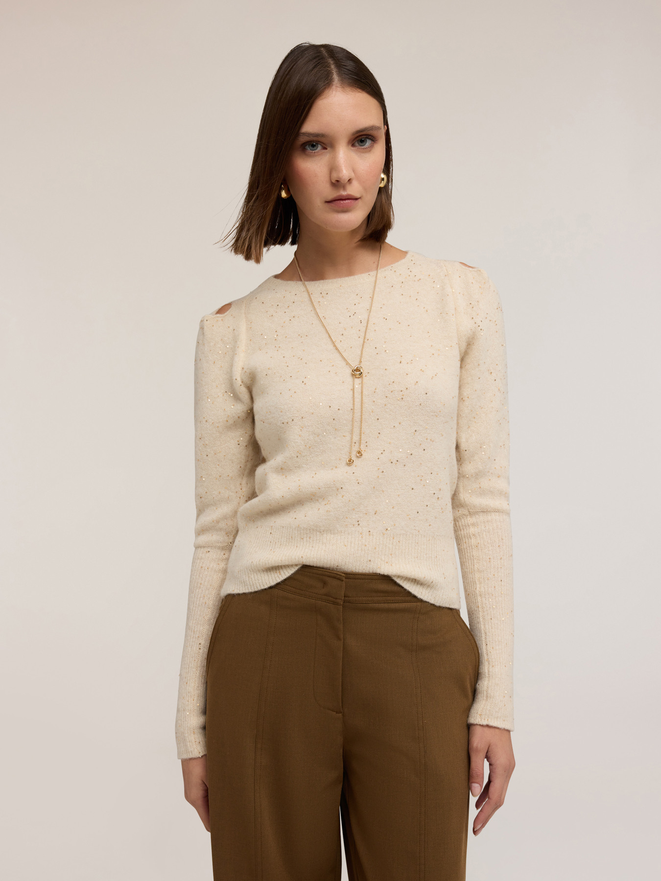 Maglia in mohair con paillettes image number 3