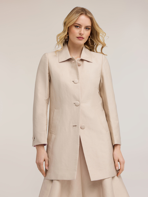 Cotton satin coat