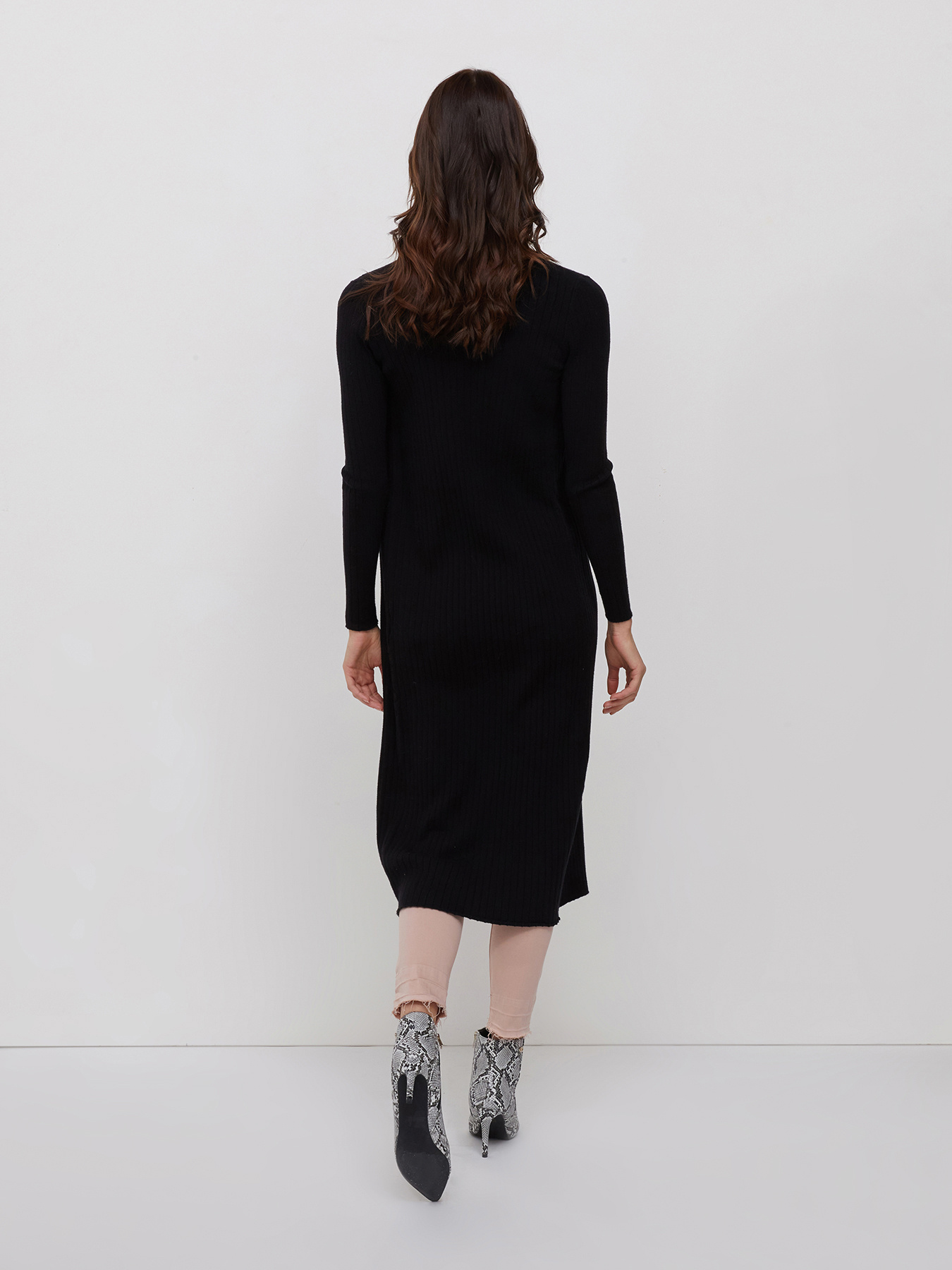 Cardigan lungo a coste image number 1