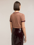 T-shirt with knitted edges image number 1
