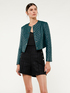 Quilted faux leather bolero jacket image number 2