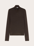 Striped cashmere blend turtleneck with ruching image number 4