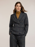 Short structured double-breasted check jacket image number 0