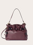 Bucket bag with drawstring and pearls image number 1