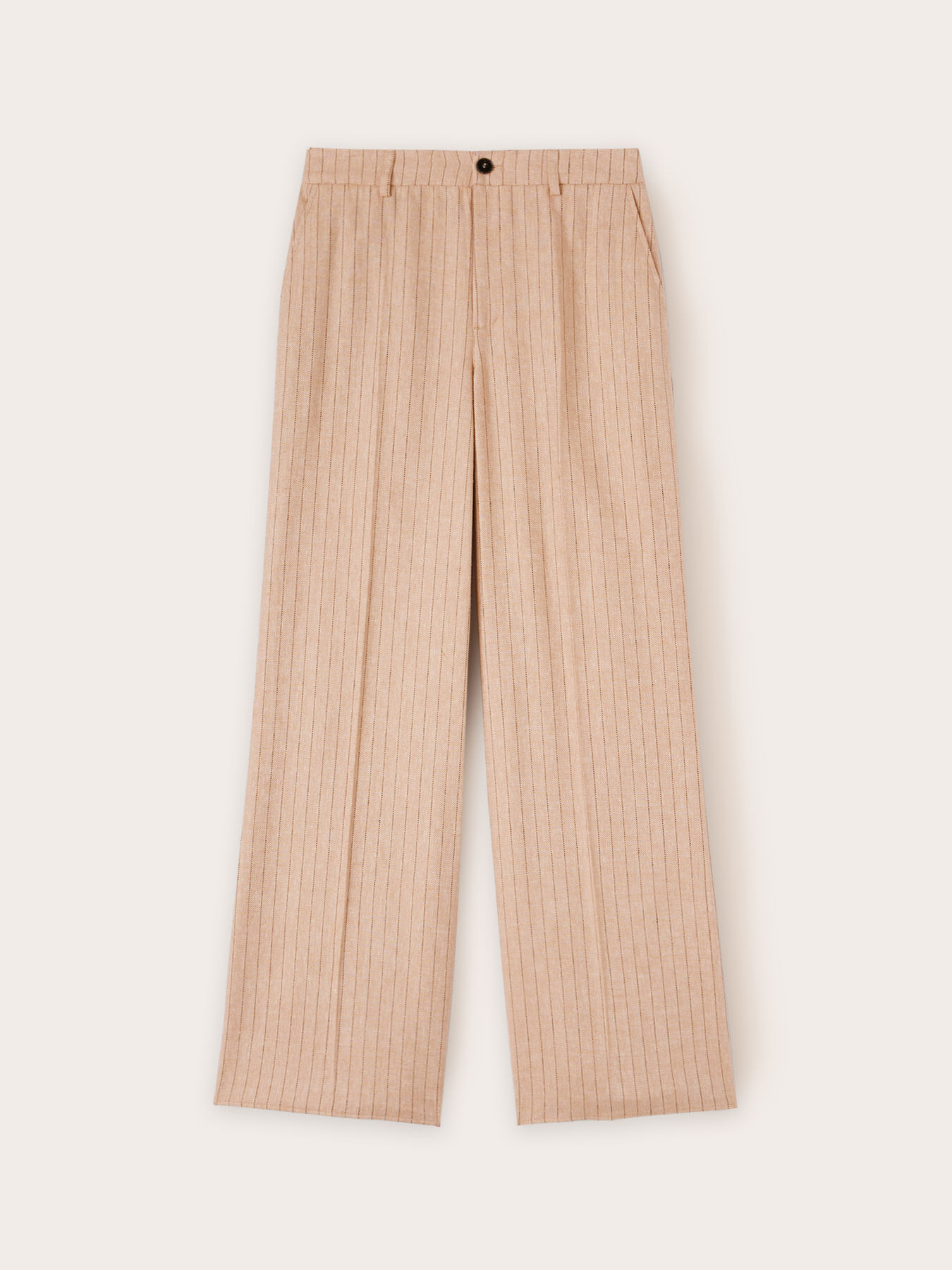 Pantaloni palazzo fantasia gessata image number 4