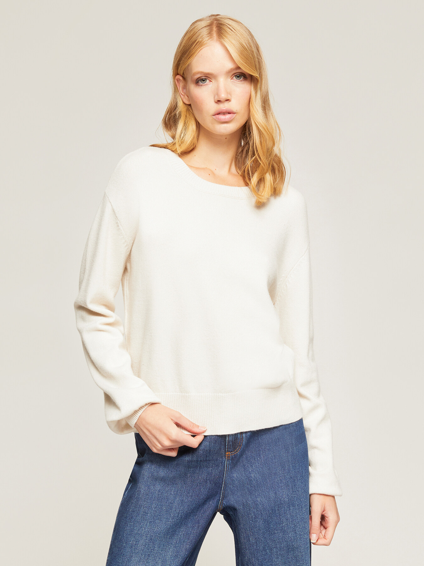 Pull en viscose m&eacute;lang&eacute;e basic image number 0