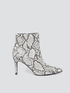 Snake print ankle boots image number 1