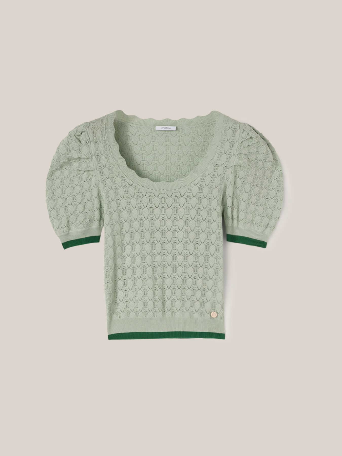 Maglia scollo tondo punto pizzo image number 3