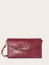 Soft flat pouch with croc effect image number 1