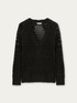 Wool blend sweater with openwork image number 3