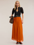 T-shirt with keyhole and broderie anglaise sleeves image number 2