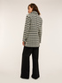 Houndstooth patterned knitted coat image number 2