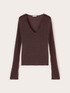 Pull lurex encolure en V en viscose image number 4