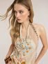 Asymmetric top with floral print image number 2