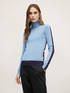 Two-tone knit turtle neck image number 0