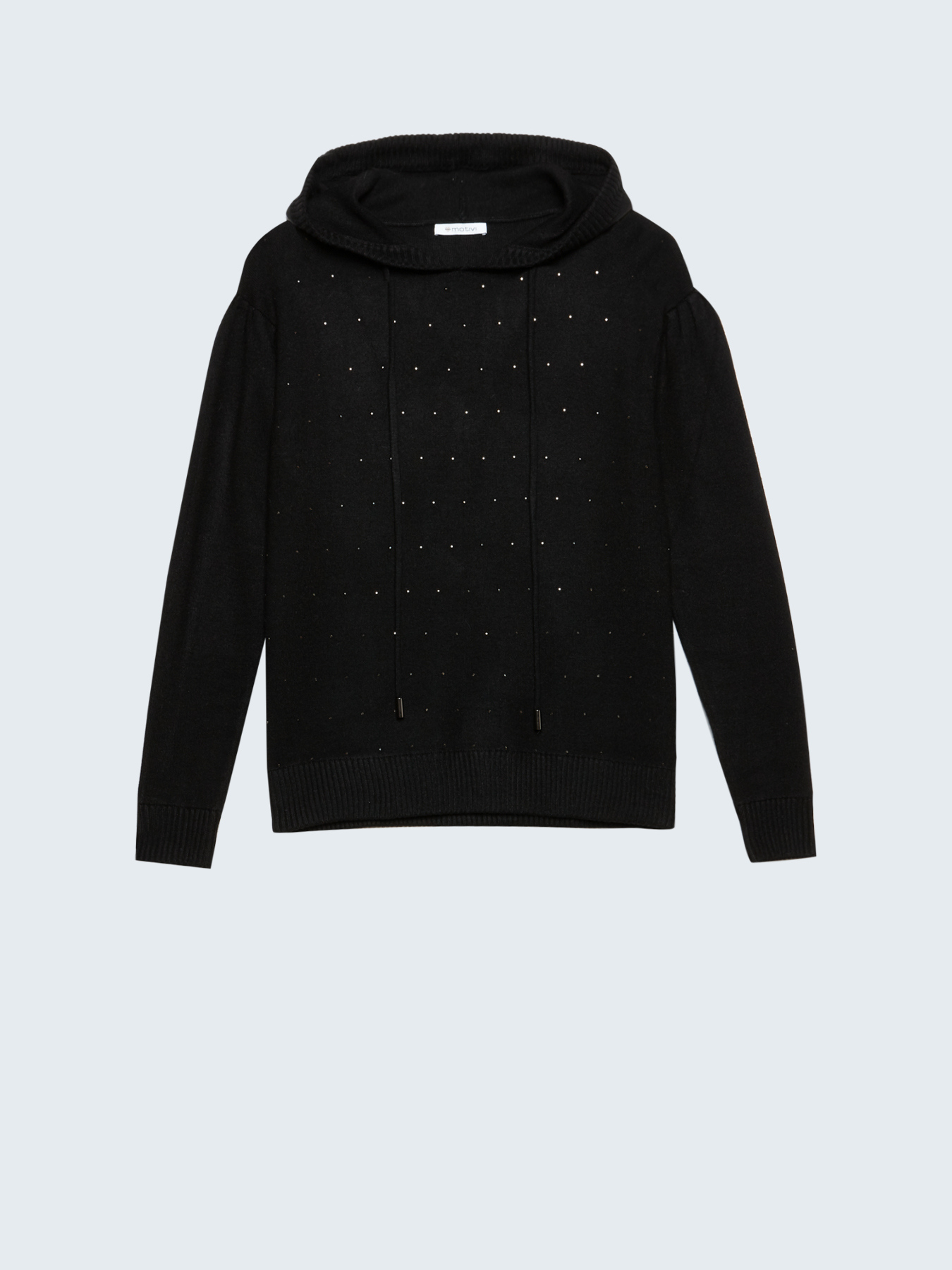 Sweater with hood and studs image number 3