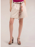 High-waisted poplin shorts with belt image number 2