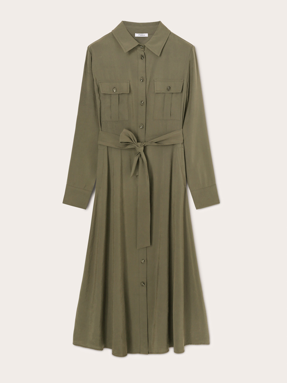 Robe chemisier en modal mélangé