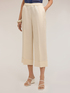 Pantalones cropped de mezcla de lino image number 2