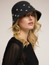 Cloche hat in wool with crystals image number 0