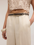 Belt with chain and golden metal buckle image number 0