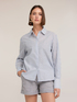 Camicia in popeline a righe lurex image number 2