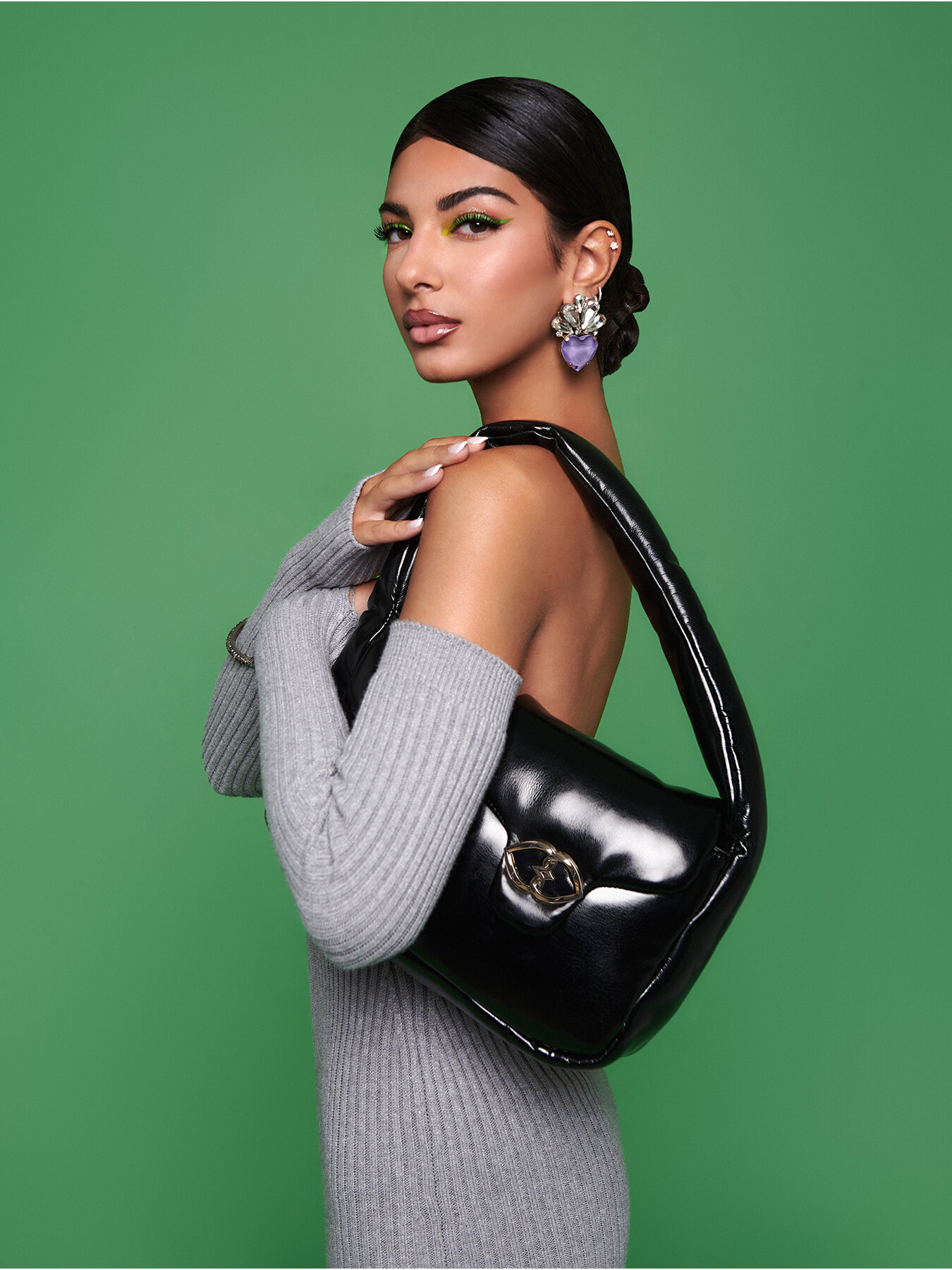 Vestito a tubino in maglia con manicotti image number 3