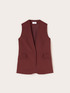 Deep V-neck reverse satin vest image number 4