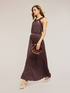 Vestido largo de jersey lurex plisado image number 2
