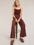 Long draped cr&ecirc;pe de chine jumpsuit image number 0