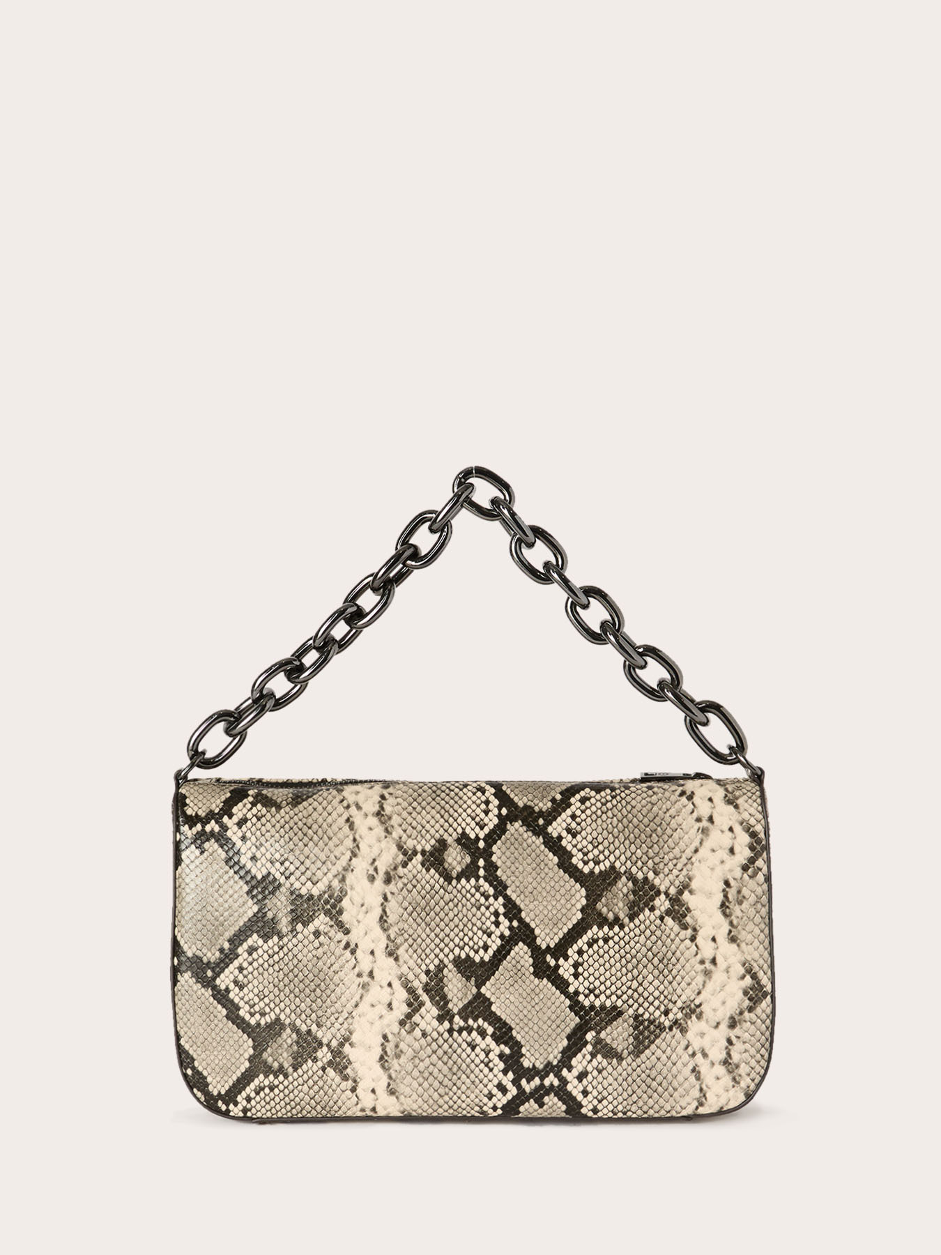 Sac &agrave; bandouli&egrave;re en tissu enduit imprim&eacute; python image number 2