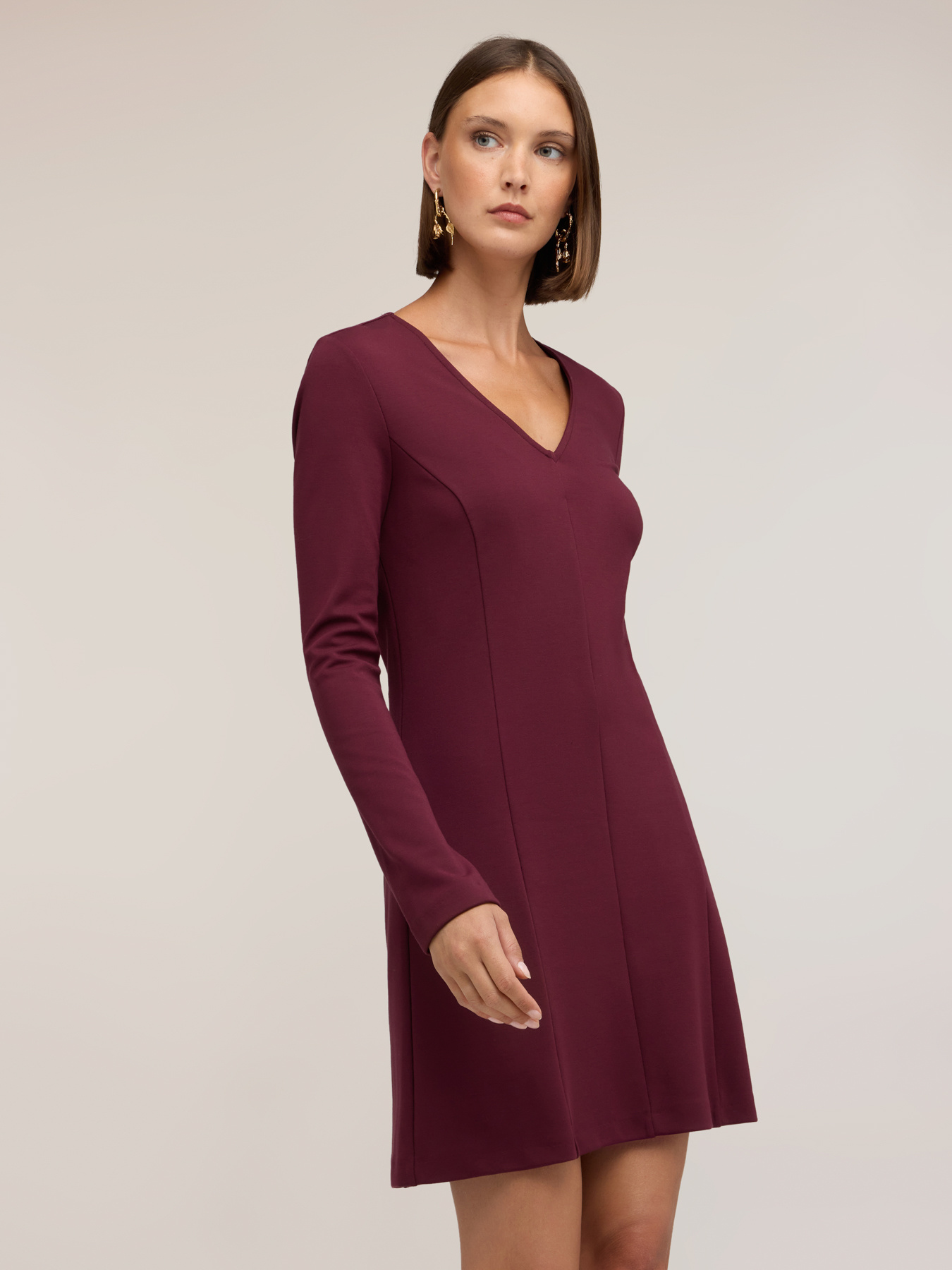 Flared dress in Milano stitch image number 2