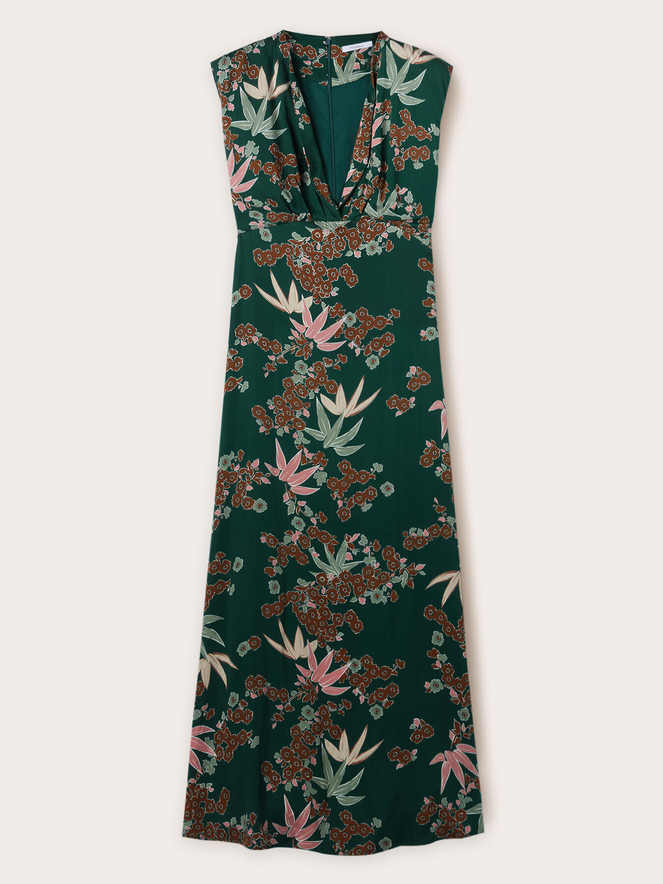 Long dec&ograve; patterned dress image number 4