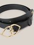 Faux leather belt with heart buckle image number 1