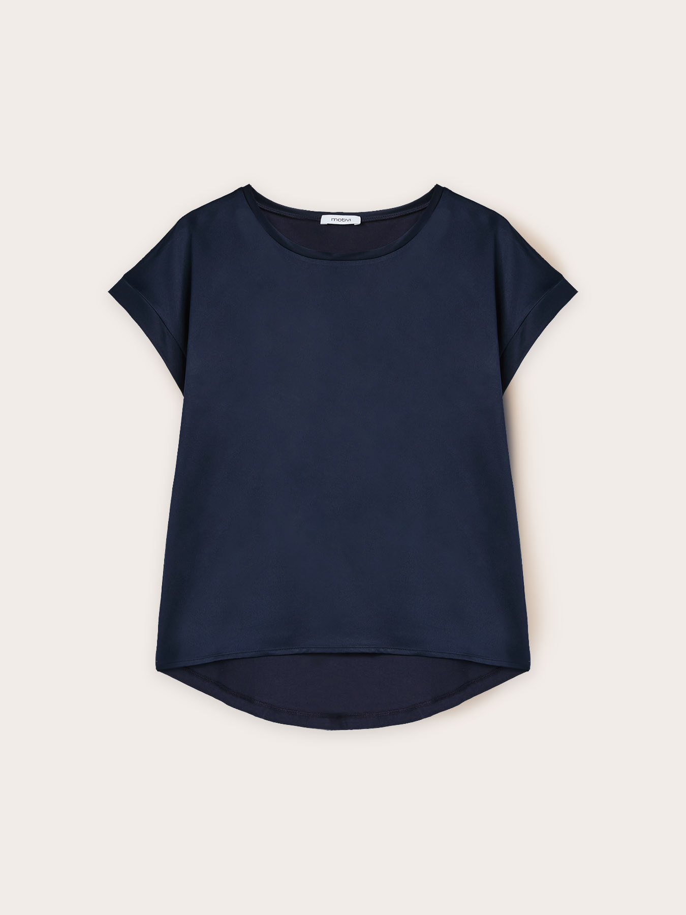 Two-material T-shirt image number 3