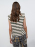 Striped T-shirt with shoulder straps image number 1