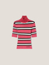 Striped lurex turtleneck sweater image number 3